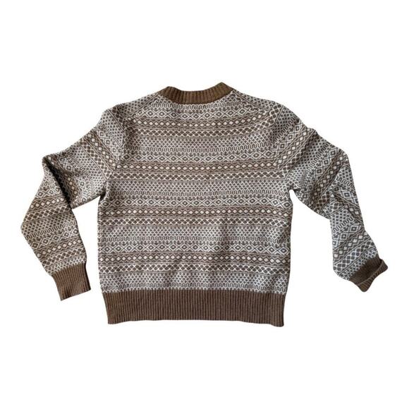 Patagonia Recycled Wool Blend Crew Neck Sweater Fireside Shelter Women Medium - Picture 2 of 4